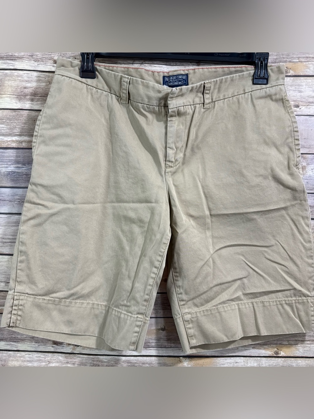 Polo Jeans Co Ralph Lauren Shorts Womens size 12 Khaki Bermuda Chino Beige